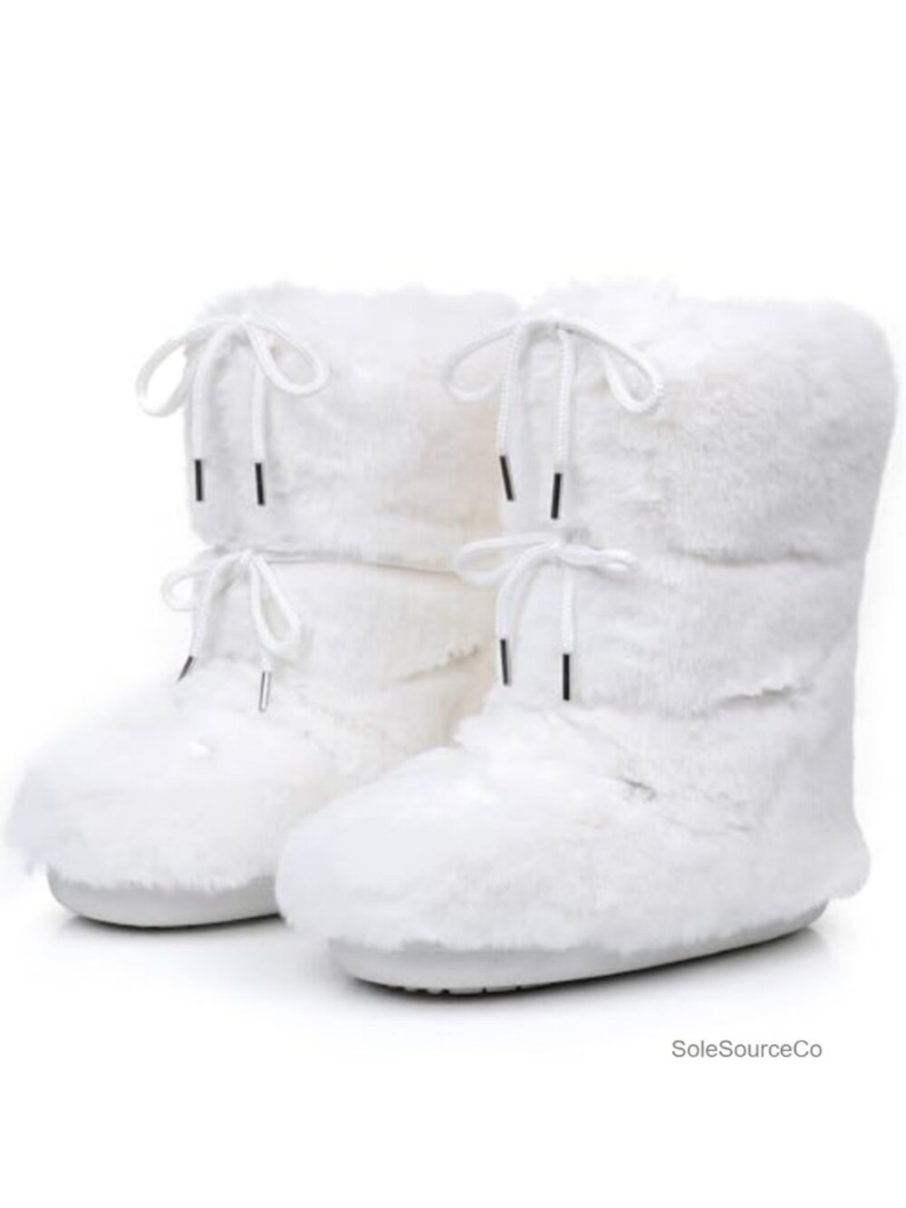 Womens Faux Fur Mid-Calf Winter Snow Boots Fuzzy Fluffy